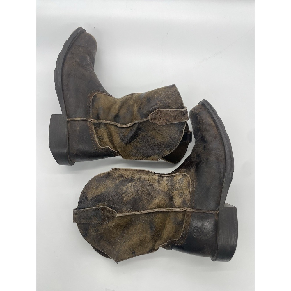 Ariat Men's Rambler Western Boots Earth Brown Square Toe 10D Cowboy Festival - Picture 2 of 11
